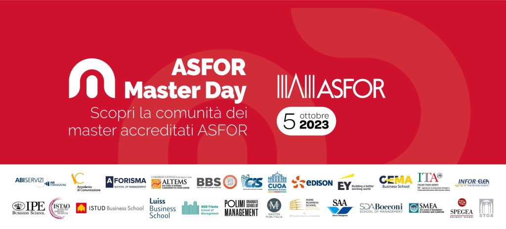 Banner di presentazione ASFOR Master Day | 5 ottobre 2023
